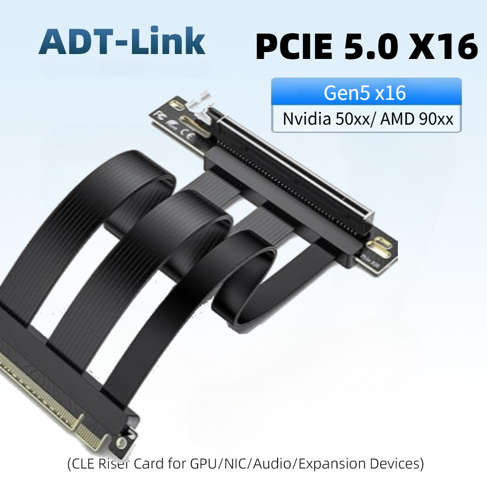 Pcie 4.0 X16 Riser Cable 90 Degree - Кабель-удлинитель PCIe 5.0 x16, идеально подходит