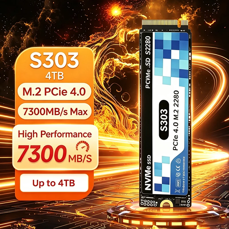 M.2 Nvme 4Tb Pcie 4.0 Ssd - Новый оригинальный SSD S303 M.2 PCIe