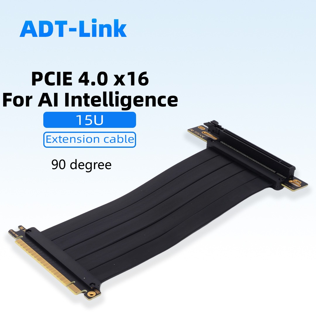 Pcie 4.0 X16 Riser Cable 90 Degree - Кабель-удлинитель для видеокарты PCIe 4.0 x16,