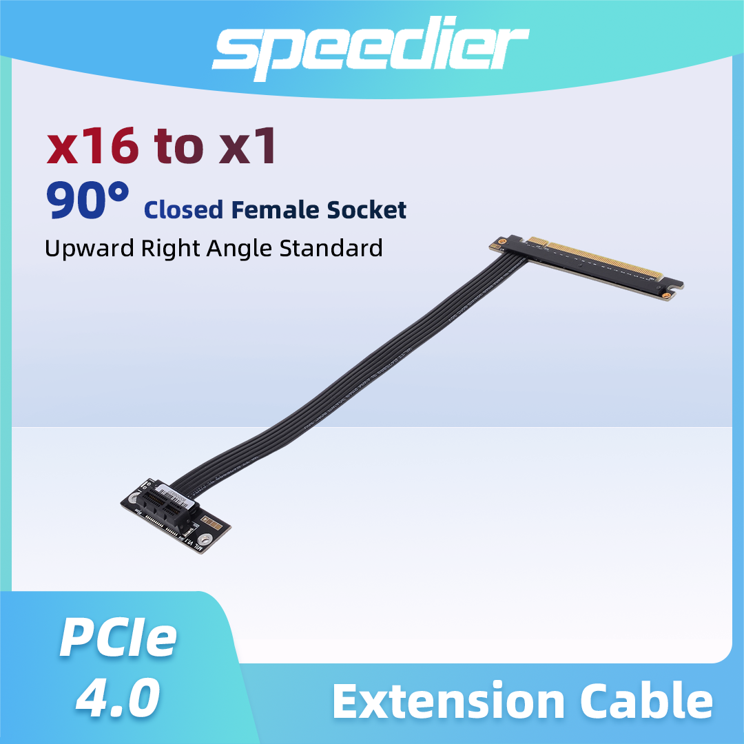 Pcie 4.0 X16 Riser Cable 90 Degree - Кабель-удлинитель PCIe 4.0 / 3.0 X16