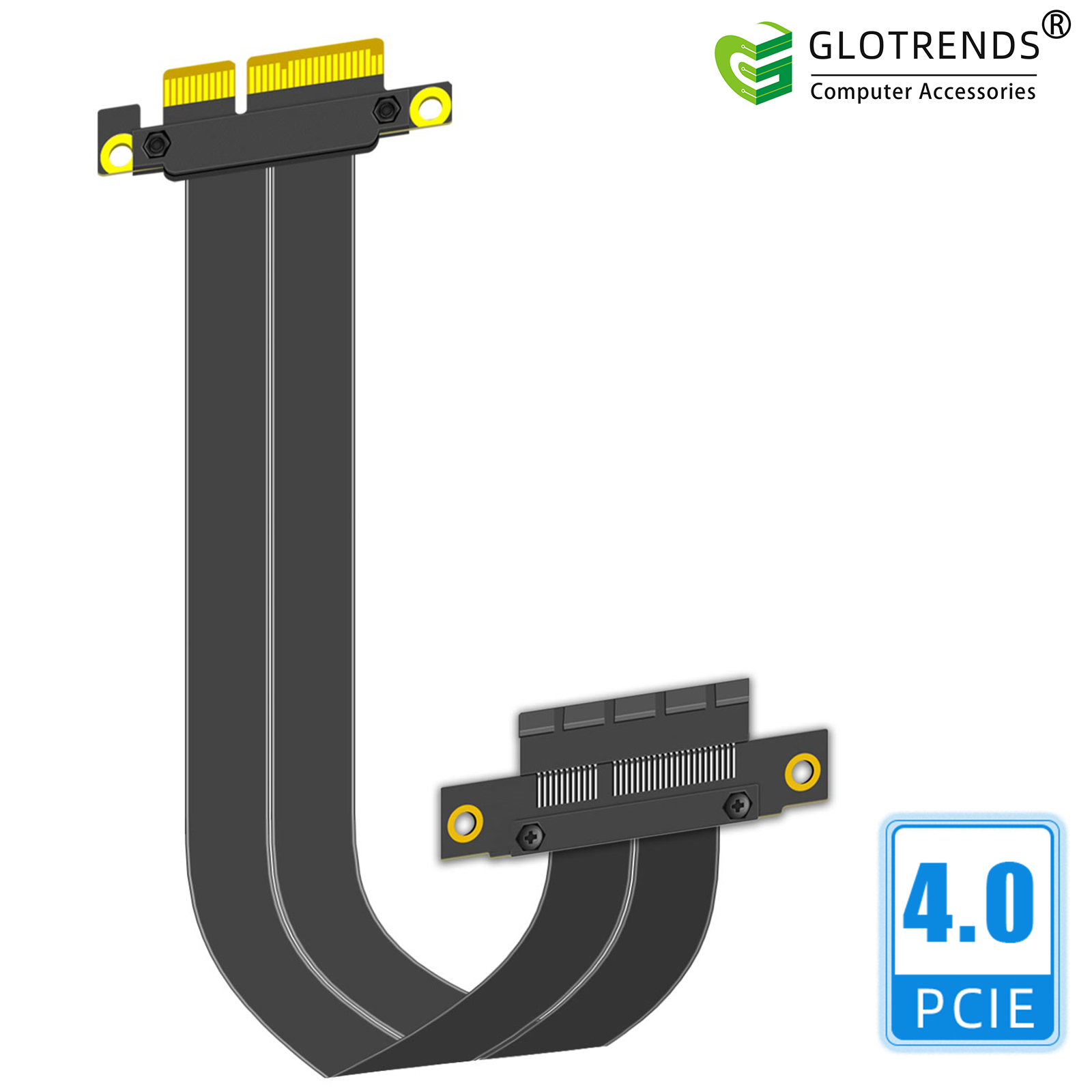 Pcie 4.0 X16 Riser Cable 90 Degree - Кабель-удлинитель PCIe 4.0 X4, прямой, с