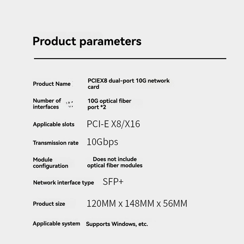 X520-DA1 Двухпортовая сетевая  – обзор и цена 10Gb Sfp+ Pcie Network Card Dual Port