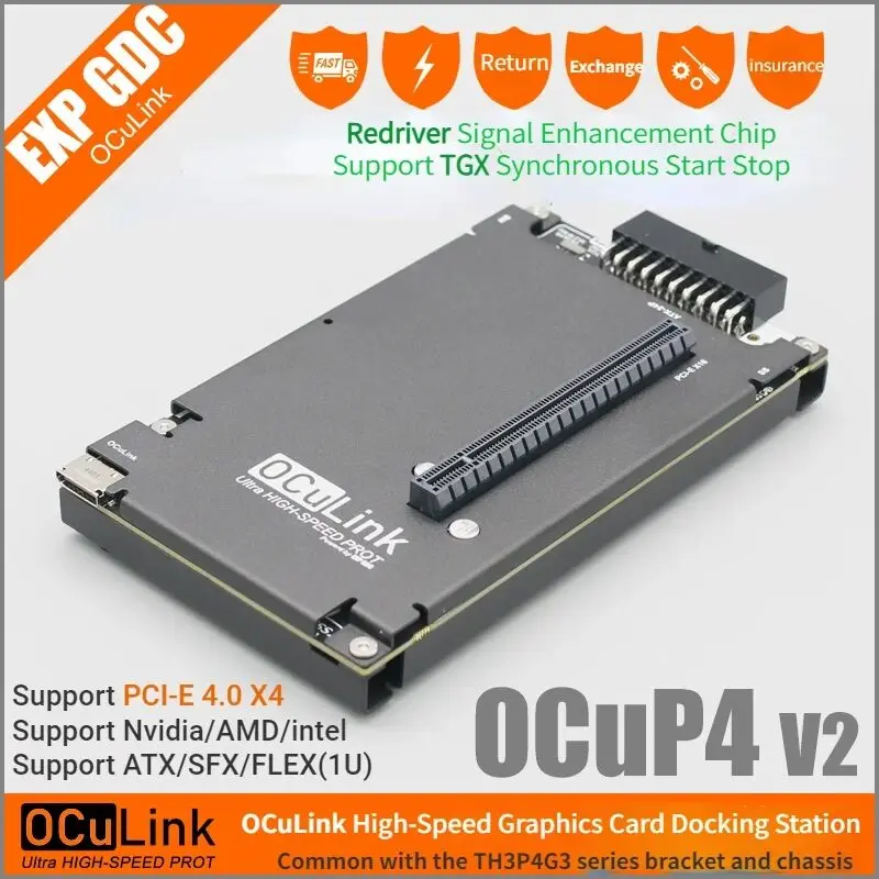 OCuP4V2 OCuLink Док-станция дл – обзор и цена External Gpu Dock Pcie 4.0 Oculink