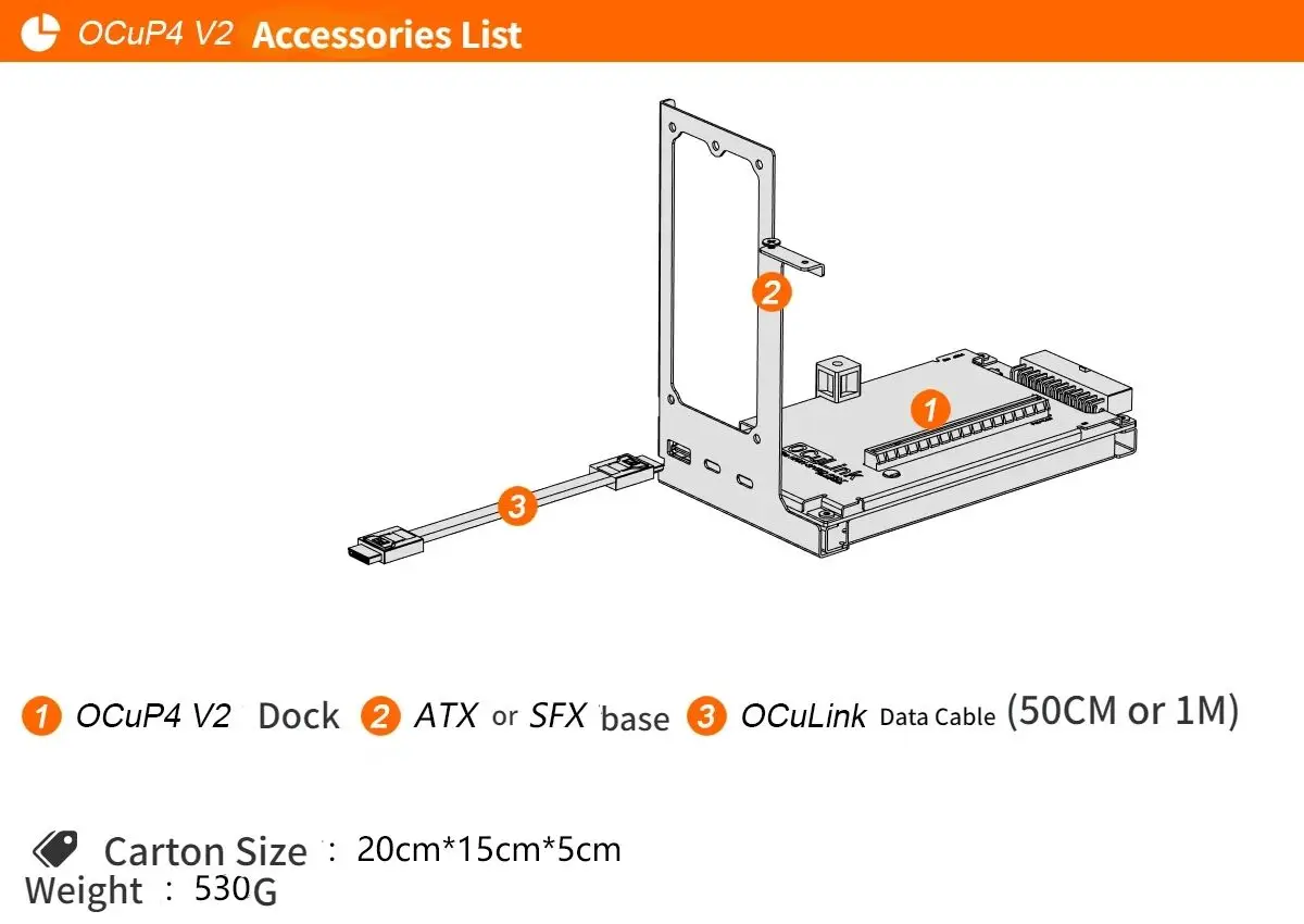 OCuP4V2 OCuLink Док-станция дл – обзор и цена External Gpu Dock Pcie 4.0 Oculink