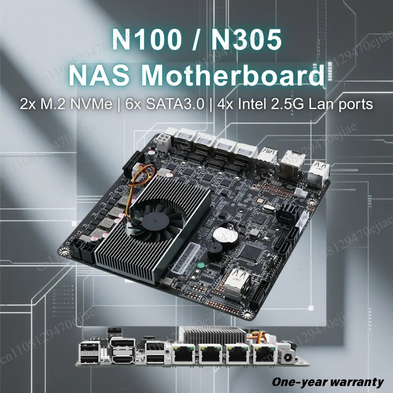 Материнская плата N100 Mini IT – обзор и цена Nas Motherboard N100 6 Sata