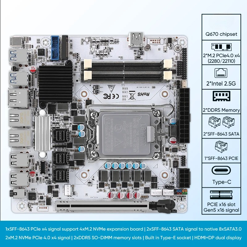 Материнская плата 12/13/14-го  – обзор и цена Lga 1700 Ddr5 Itx Motherboard