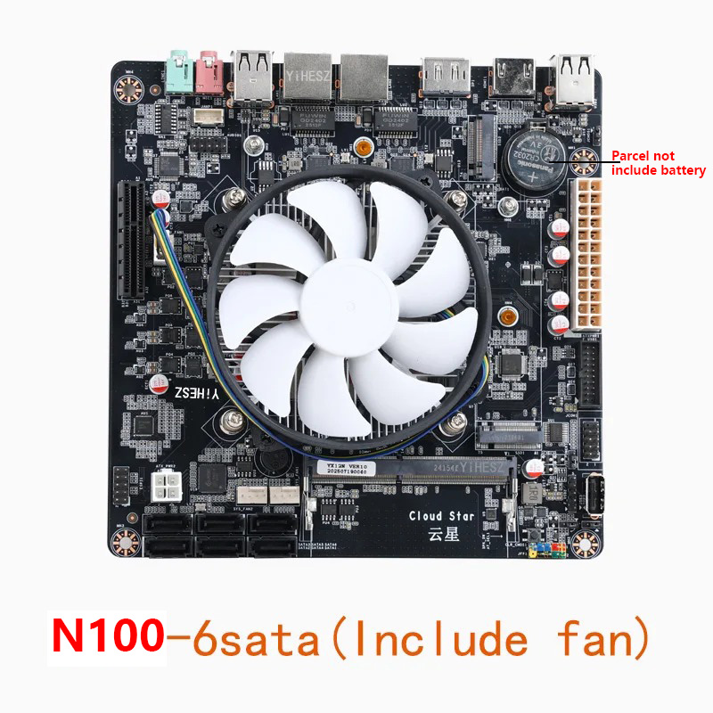 Материнская плата Intel N100 M – обзор и цена Nas Motherboard N100 6 Sata