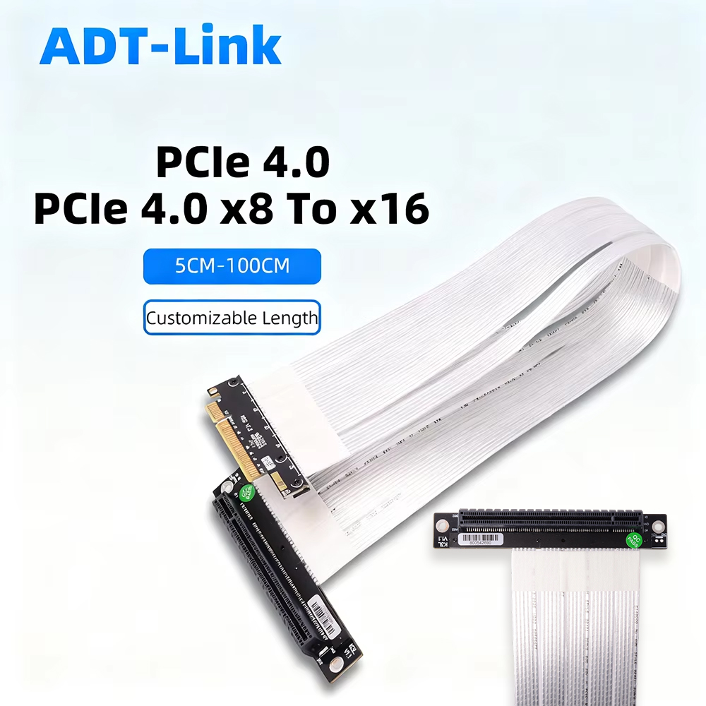 ADT-Link PCIE 4.0 3.0 X8 To X1 – обзор и цена Pcie 4.0 X16 Riser Cable 90 Degree